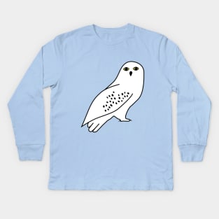 White owl Kids Long Sleeve T-Shirt